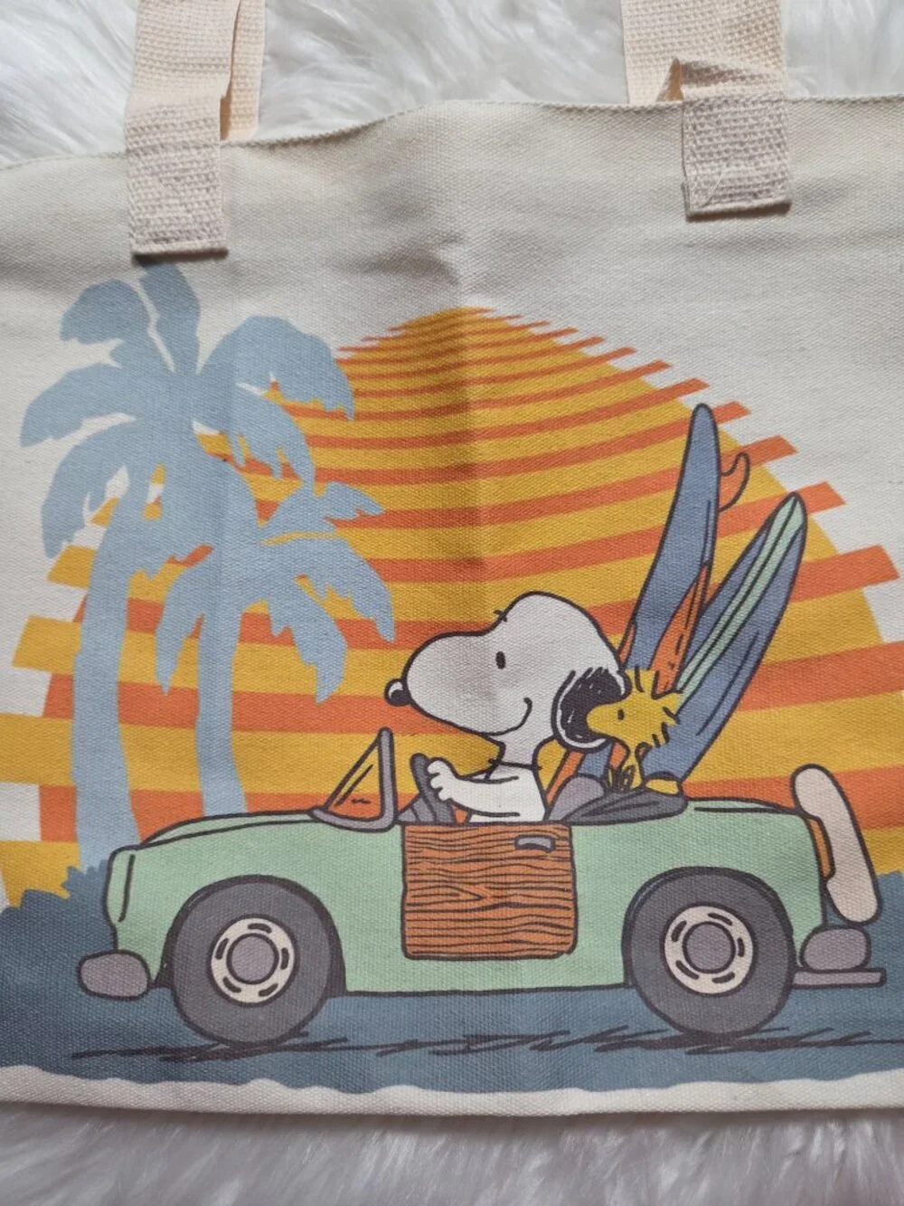 Summer Time Snoopy & Woodstock Tote Bag